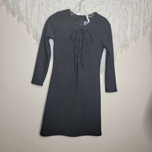 Sage Sophie and Trey Lace Up Tie Dress Black Size Small
